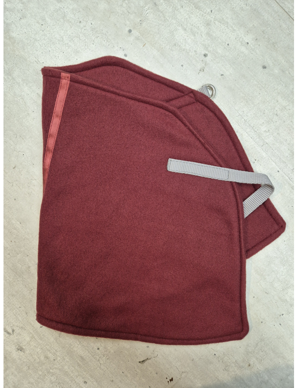 Deken -burgundy fleece -