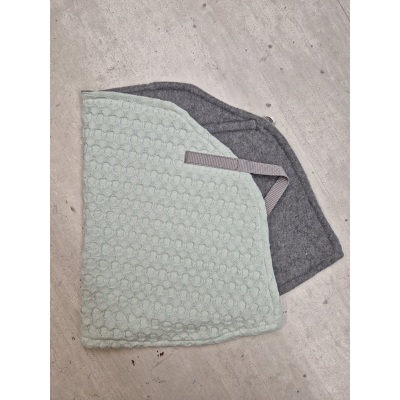 Deken -mint groen grijs -