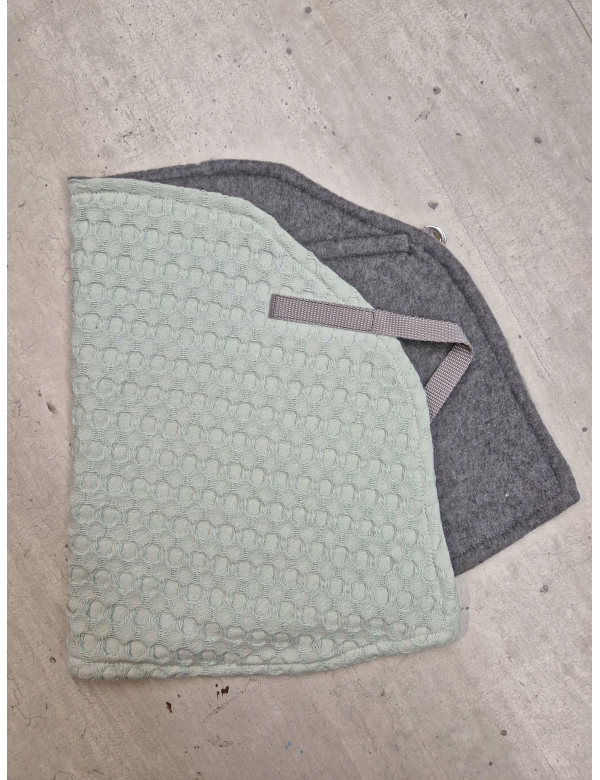 Deken -mint groen grijs -