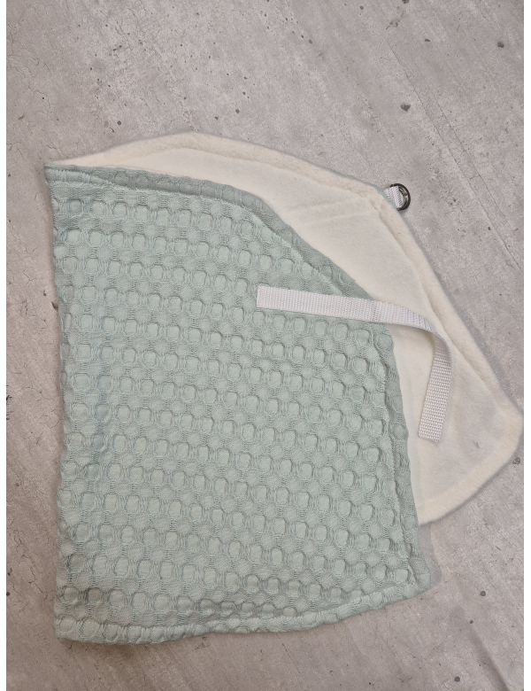 Deken -mint groen wit -