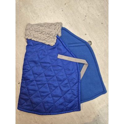 Deken -blauw met bontje-